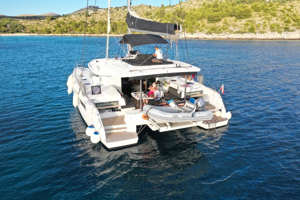 Catamaran from above
