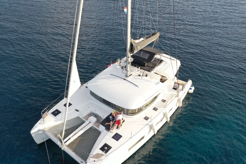 Guests on the foredeck