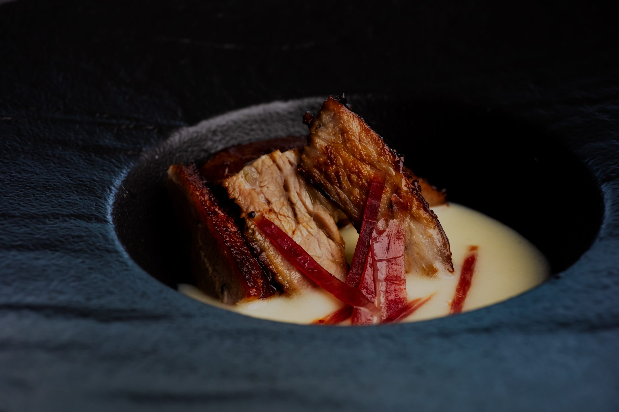 Plated meat course