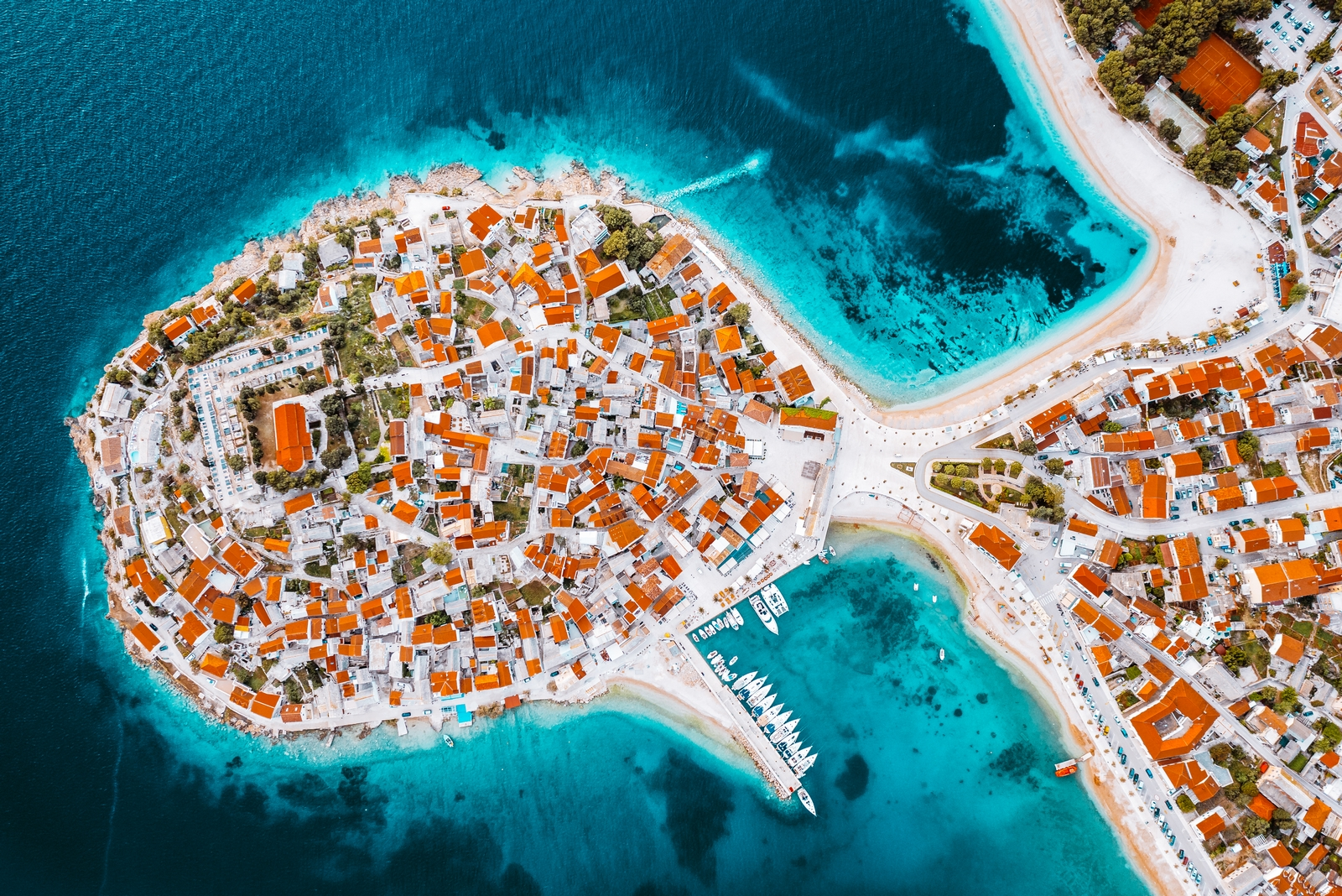 Aerial view of Primošten
